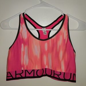 Pink & Orange Under Armour sports bra